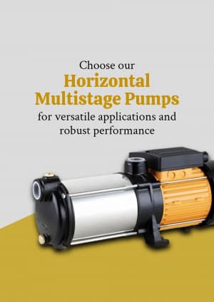 Horizontal Multistage Pumps marketing poster