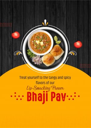 Bhaji Pav business flyer