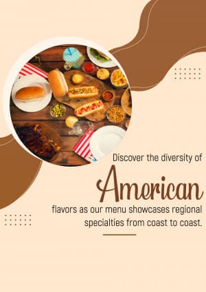 American Cuisine marketing poster