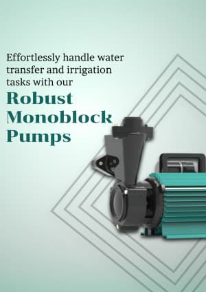 Centrifugal Monoblock pump marketing poster