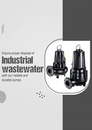 Industrial Waste Water Pump marketing poster
