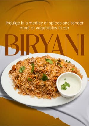 Biryani marketing poster