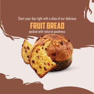 Fruit bread marketing poster