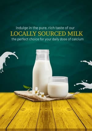 Milk promotional template