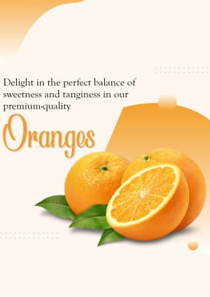 Orange marketing poster