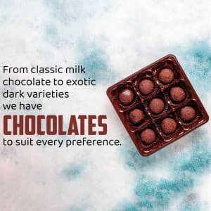 Chocolates marketing poster