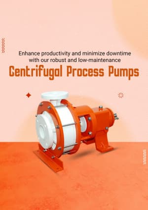 Centrifugal process pump marketing poster