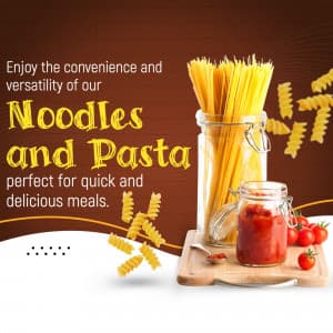 Noodles and Pasta promotional template