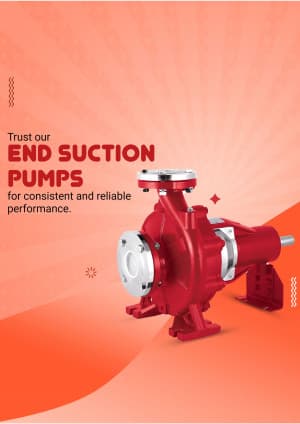 End suction pump business template