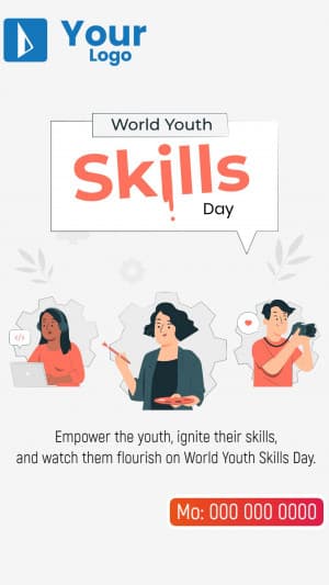 World Youth Skills Day Insta story Instagram Post