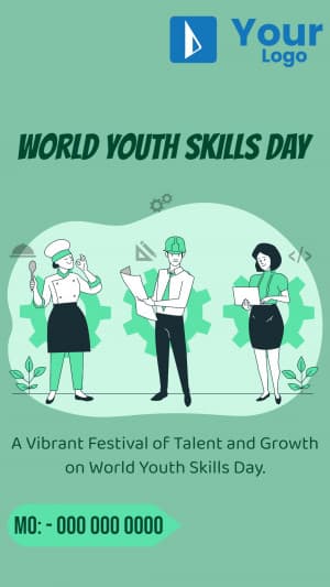 World Youth Skills Day Insta story facebook ad banner