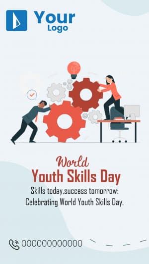 World Youth Skills Day Insta story banner
