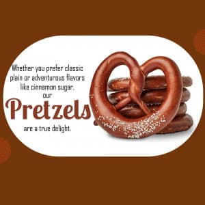 Pretzels promotional template