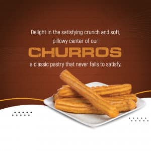 Churros business flyer