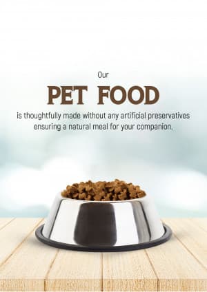 Pet Food promotional poster