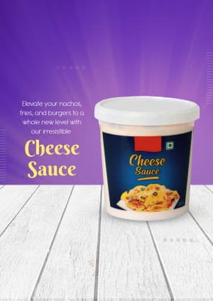 Cheese sauce marketing poster