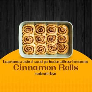 Cinnamon Rolls promotional template