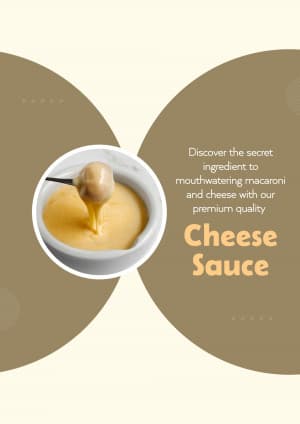 Cheese sauce template