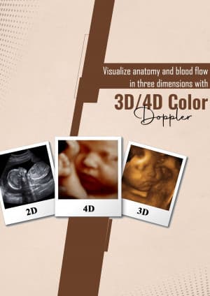 3D-4D USG Color Doppler marketing poster