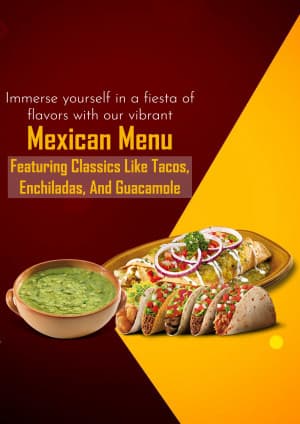 Mexican Cuisine marketing poster