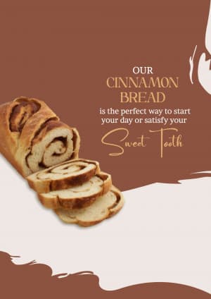 Cinnamon bread marketing poster
