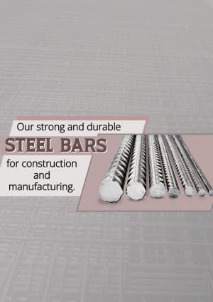 Steel & bars promotional template
