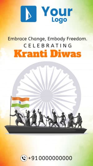 Kranti Diwas Insta Story facebook ad banner