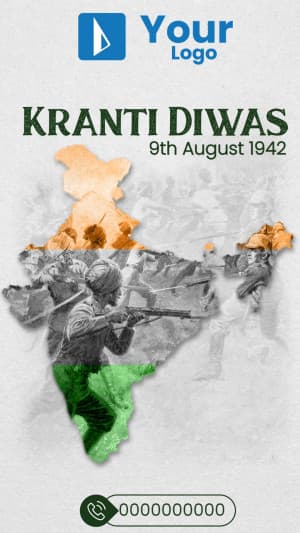 Kranti Diwas Insta Story flyer