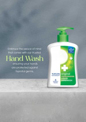 Hand wash marketing poster