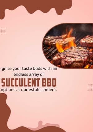 Unlimited BBQ marketing poster