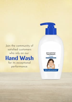 Hand wash banner