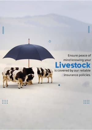 Pet & Cattle Insurance promotional template