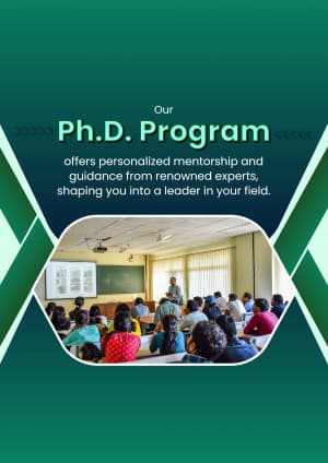 PhD course business flyer