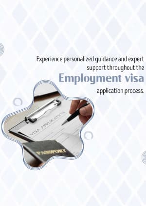 Employment visa marketing poster