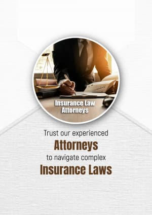 Insurance Law Attorneys flyer