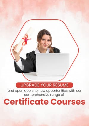 Ceritificate Courses marketing poster