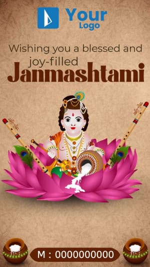 Janmashtami Insta Story Social Media post