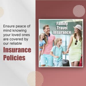 Family Travel Insurance promotional template