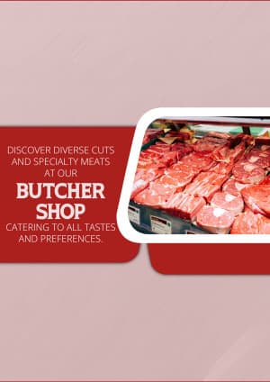 Butcher Shop promotional template