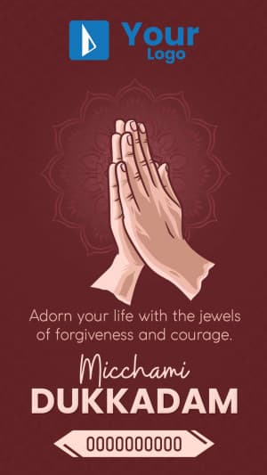 Micchami Dukkadam Insta Story graphic