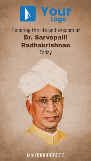 Sarvepalli Radhakrishnan Jayanti Insta Story video