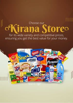 kirana business flyer