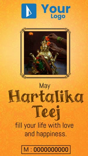 Hartalika Teej Insta Story event poster