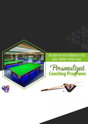 Billiards and Snooker Academies business banner