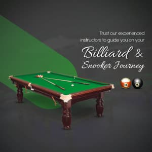 Billiards and Snooker Academies business flyer