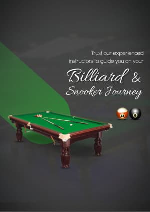 Billiards and Snooker Academies business template