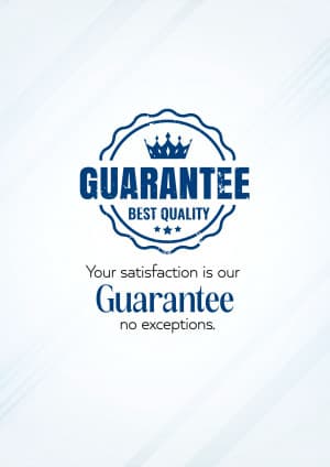 Warranty and Guarantee Social Media post