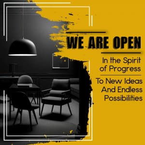 We Are Open Facebook Poster