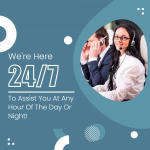 Support 24/7 marketing poster