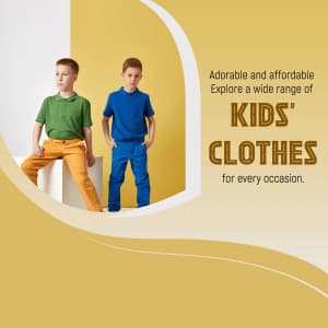 Kids clothes promotional template